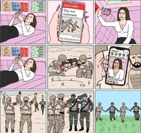 The War Continues While She Scrolls