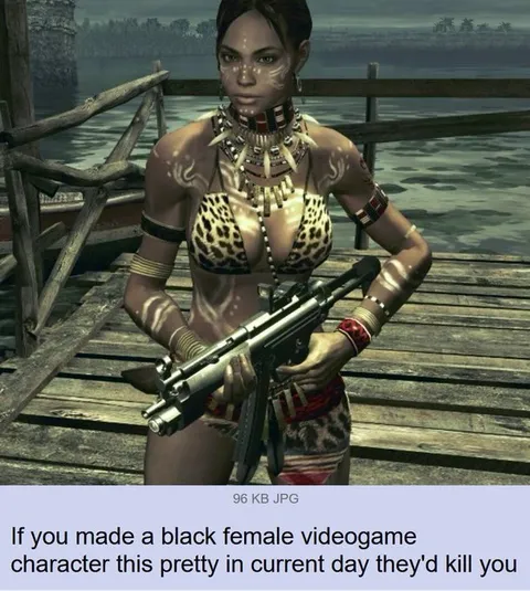 Pretty Black Video Game Character