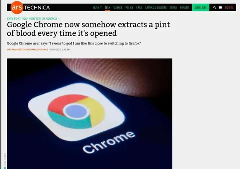 Chrome Extracts a Pint of Blood