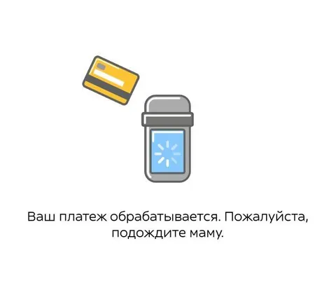 Платёж обрабатывается, подождите маму