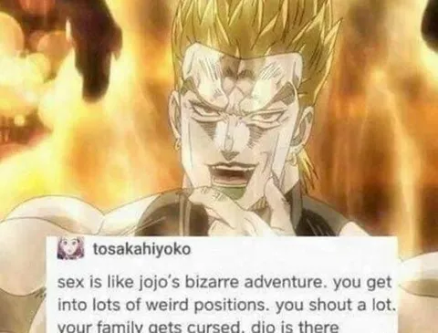 Sex Is Like JoJo's Bizarre Adventure