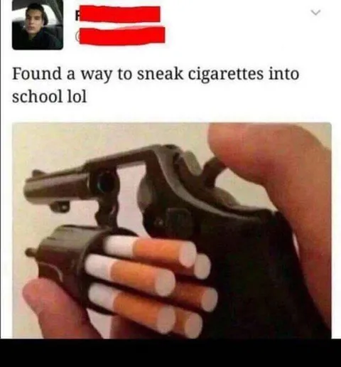 Sneaking Cigarettes Into School