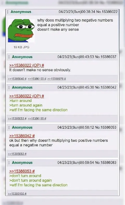 Pepe Explains Negative Numbers
