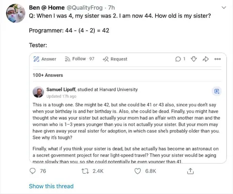 Overthinking Sister's Age
