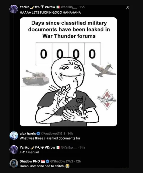 War Thunder classified documents leak