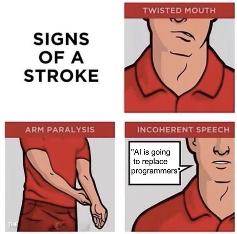 AI Replacing Programmers Stroke Signs