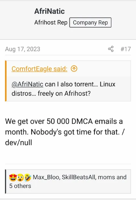 Too Many DMCA Emails