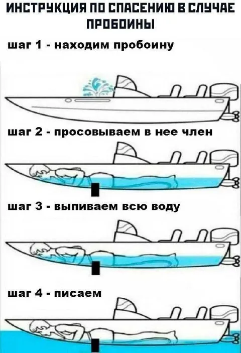 Инструкция по спасению в случае пробобины
