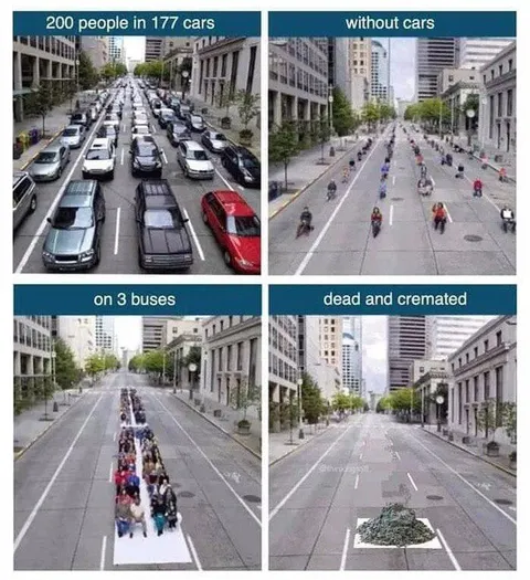 200 people in 177 cars
