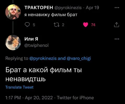Брат, какой фильм ненавидишь