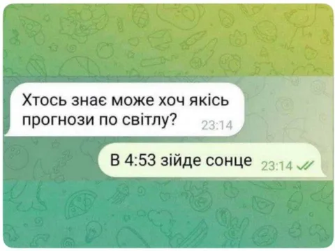 Прогноз погоди на світанок