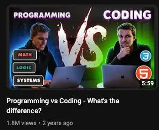 Programming vs Coding