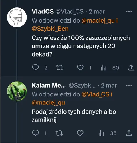 100% zaszczepionych umrze