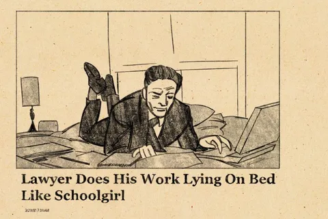 Lawyer Works From Bed