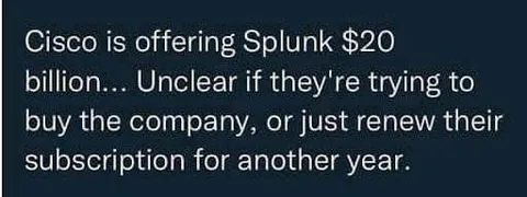Cisco Offers Splunk $20 Billion