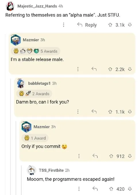 Stable Release Male Programmer Joke