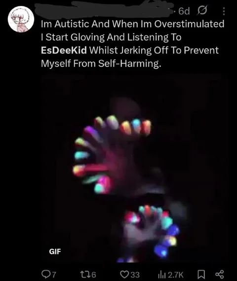 Glowing Hands Overstimulation Reaction
