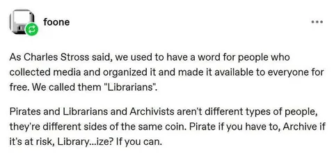 Pirates, Librarians, and Archivists