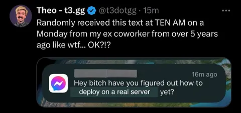 Ex Coworker Deploys on Monday