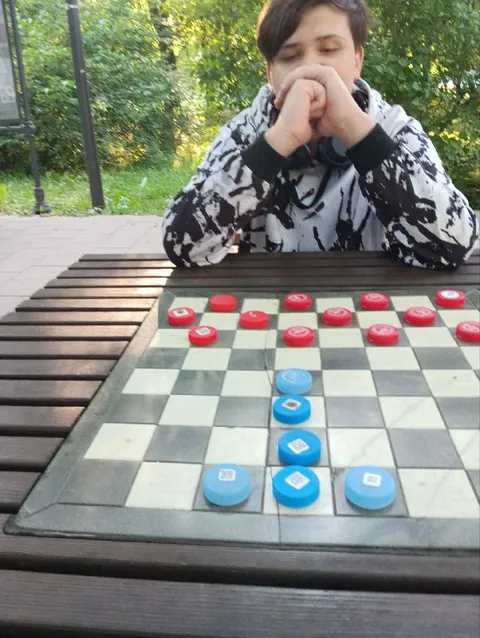 Серьёзная партия в шашки