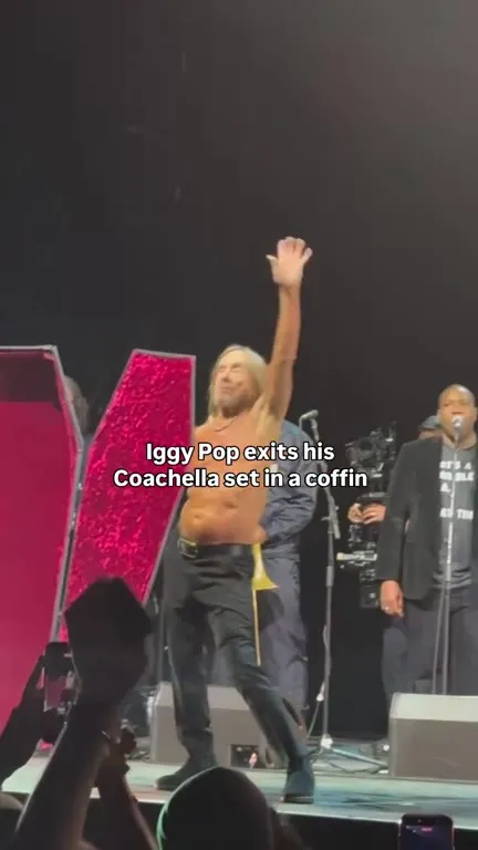 Iggy Pop Exits in a Coffin