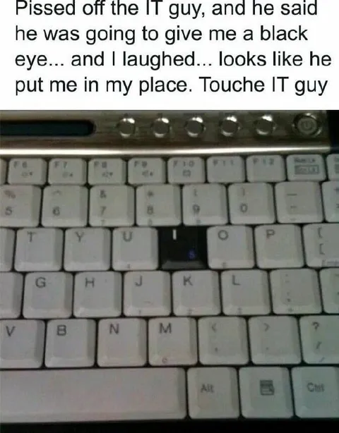 IT Guy Gives a Black Eye