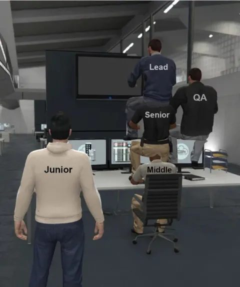 Junior Watches Senior Work
