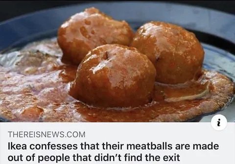 Ikea Meatballs Made of People