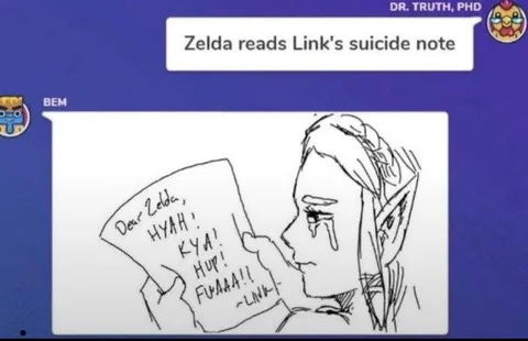 Zelda Reads Link's Suicide Note
