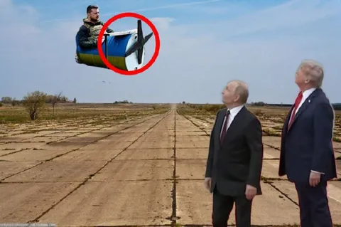 Путин и Трамп смотрят в небо