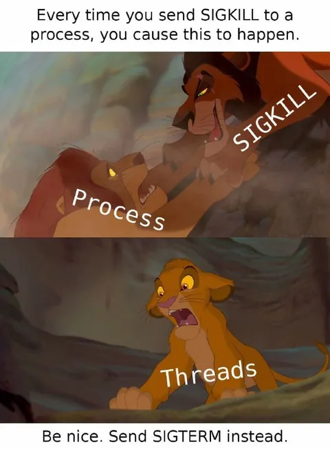 SIGKILL Process Threads Meme