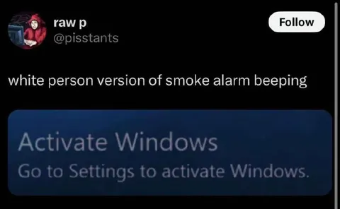 White Person Smoke Alarm