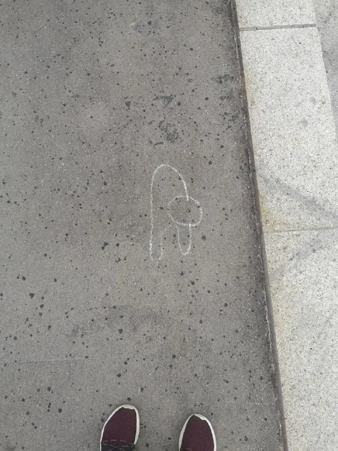 Мелом нарисованный член