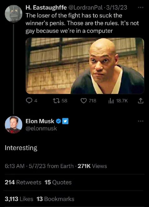 Elon Musk Says Interesting