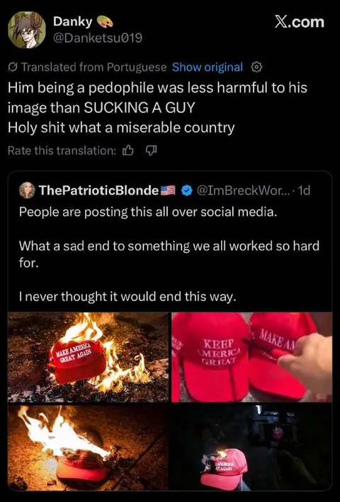 MAGA Hats Burned by Scandal