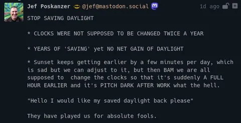 Stop Saving Daylight