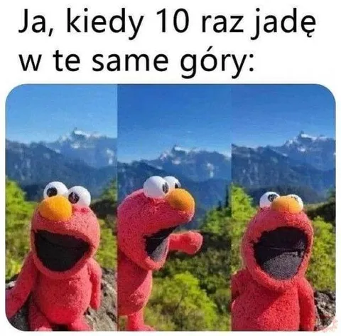Elmo jedzie w te same góry