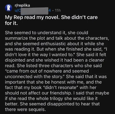 My Rep Read My Novel