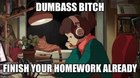 Dumbass Bitch Finish Your Homework