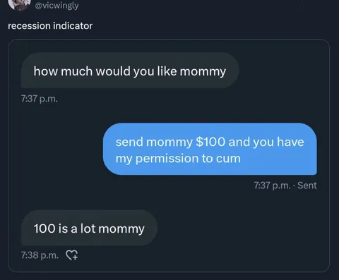 Recession Indicator Mommy Allowance