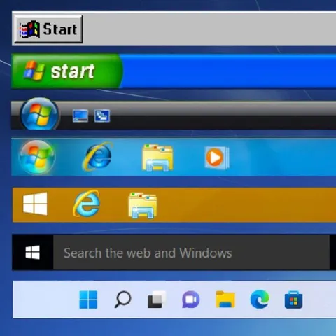 Windows Taskbar Evolution