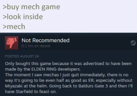 Bought a mech game