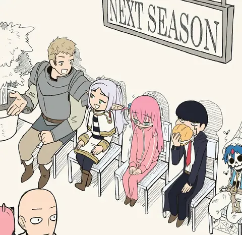 Anime Characters Waiting for Next Season