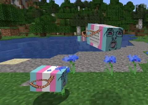 Кубики с лицами в Minecraft