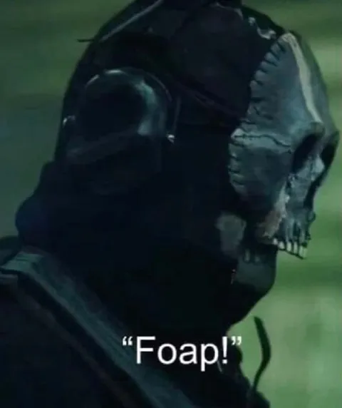 Hooded Skeleton Says Foap