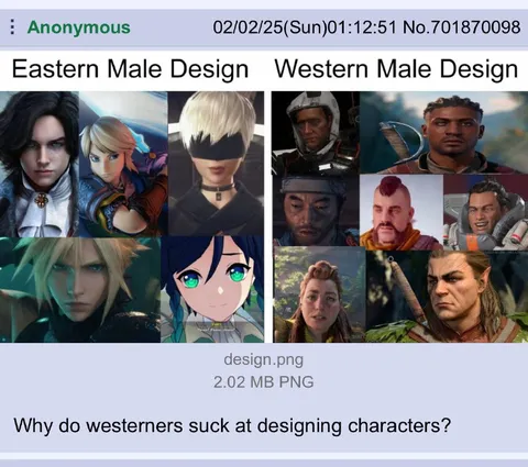 Eastern vs Western Male Design