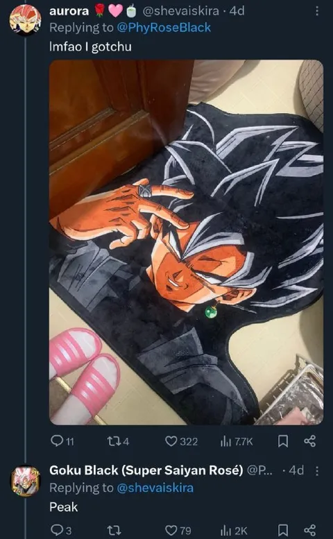 Goku Black Floor Mat Peak