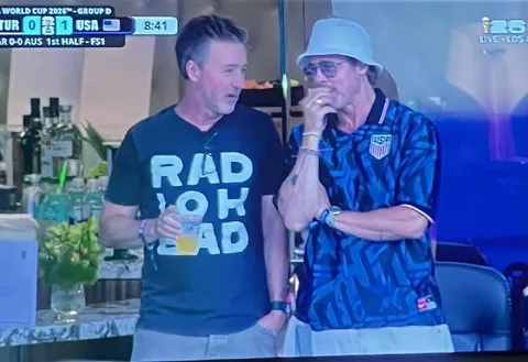 Bradley Cooper Watches USA Match