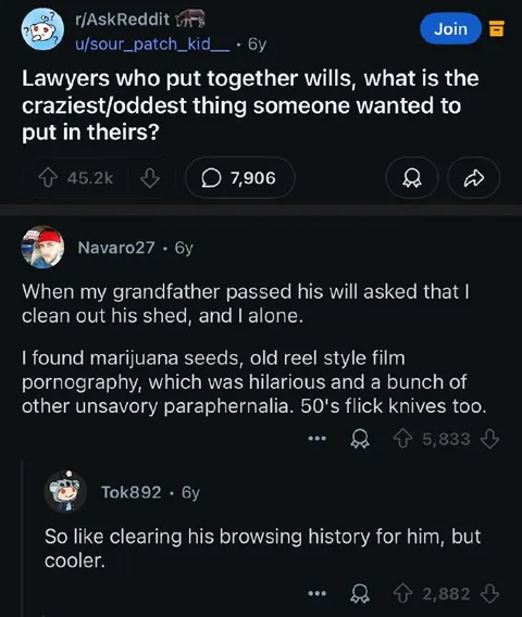 Grandfather's Shed Will