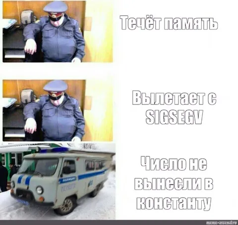 Память течёт с SIGSEGV
